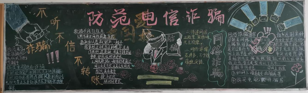 服装设计学院组织开展"预防网络诈骗"黑板报评比活动